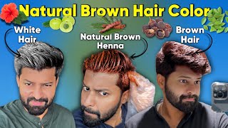Natural Brown Hair color at Home 😍 100% Natural | No side effects | Shadhik Azeez | Reen Naturals