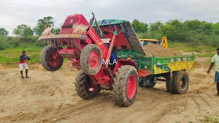 Mahindra 575 power plus tractor with fully loaded trolley pulling | John Deere tractor power | CFV |