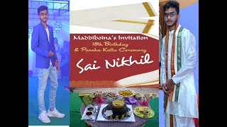 Sai Nikhil 18Th Birthday And Panchakattu Ceremony Dhoti Pride Resort Ghatkesar Hyderabad