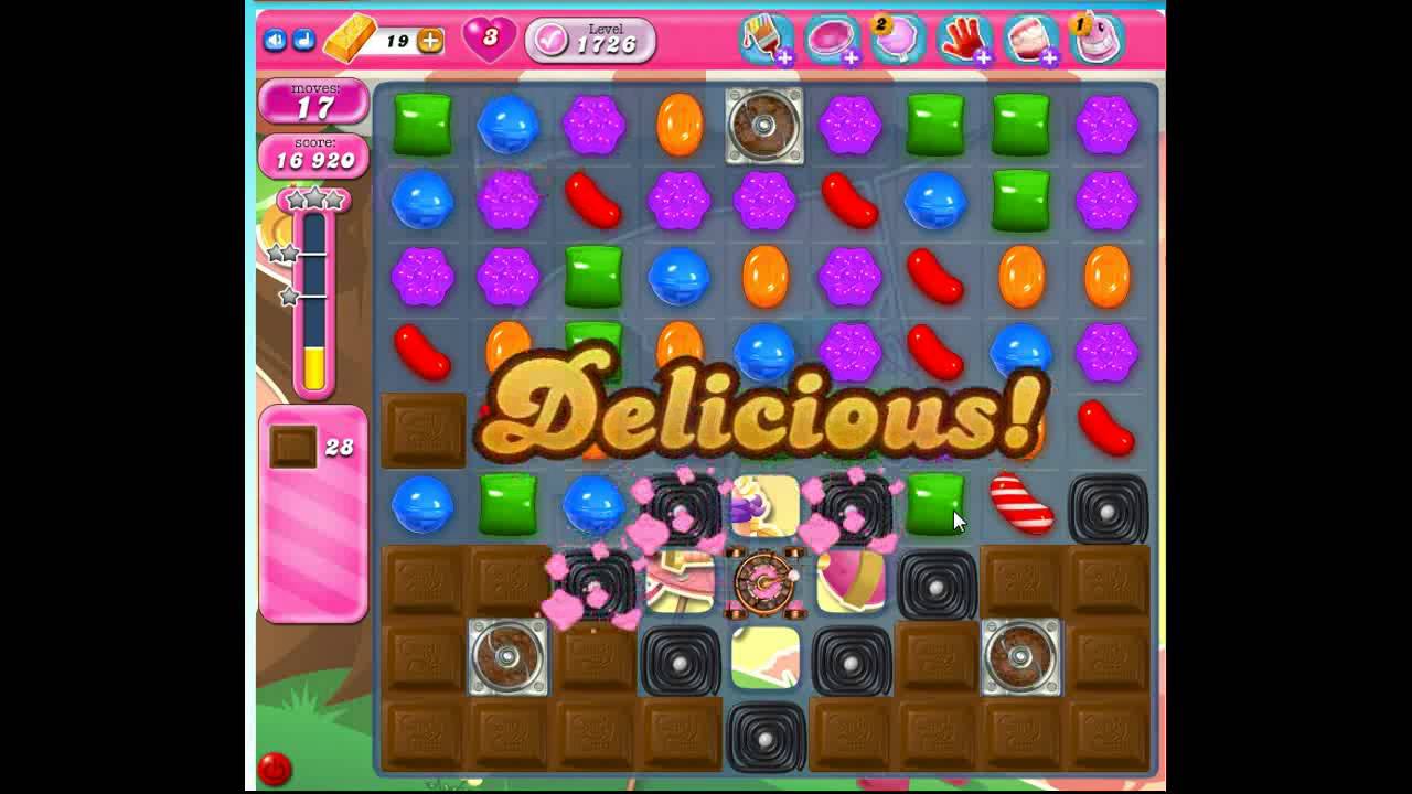 Candy Crush Saga Level 1726 , definitely hardest one YouTube