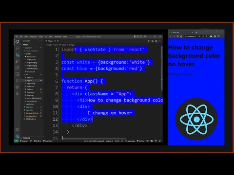 React: Change Background Color Dynamically on Hover (mouse over /  onMouseEnter event) - YouTube