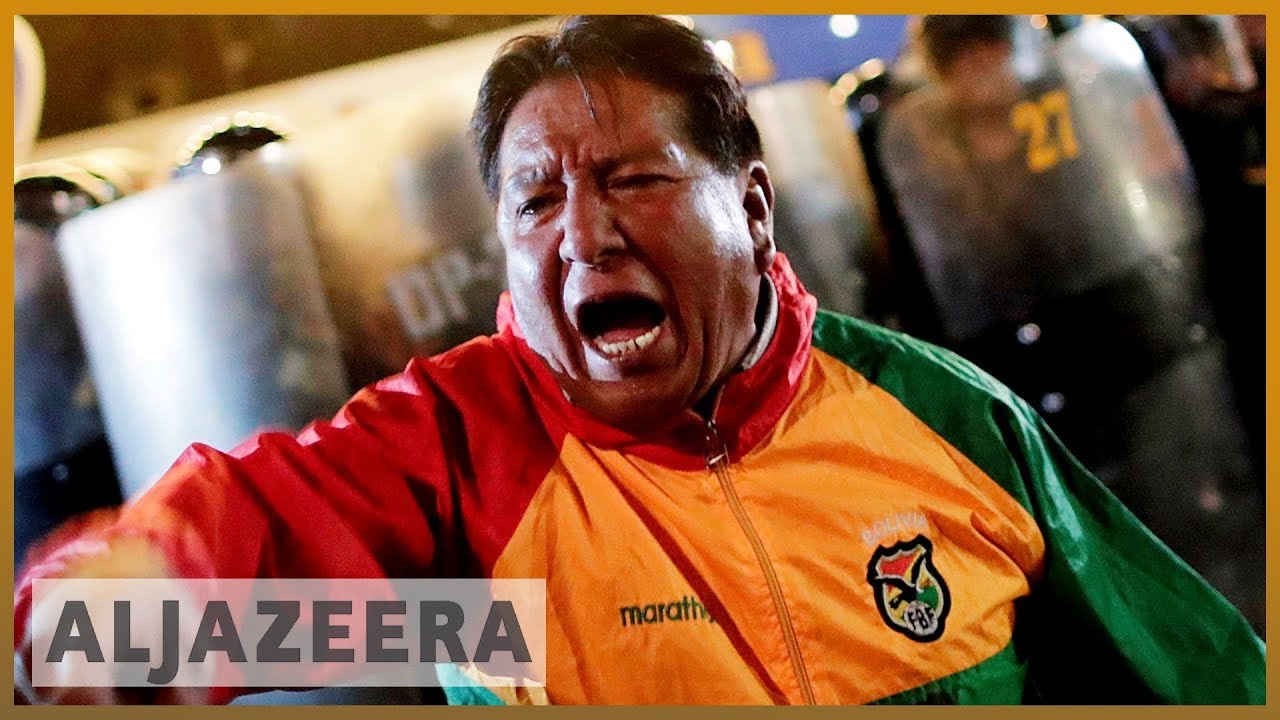 يتدفق المتظاهرون على العاصمة البوليفية بينما يقترب موراليس من النصر