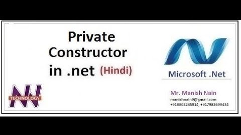 .Net tutorial in Hindi | PRIVATE CONSTRUCTOR IN C# | Hindi | Manish Nain