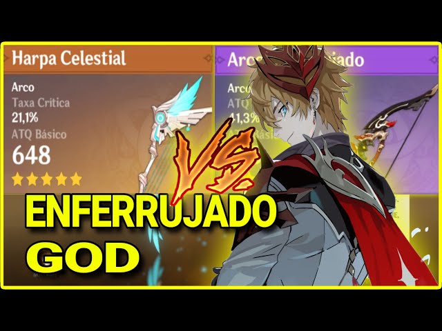 GENSHIN IMPACT - GAMEPLAY COM O ARCO ENFERRUJADO 