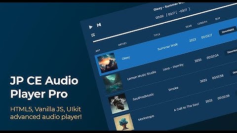 JP CE Audio Player Pro - HTML5, UIkit (YOOtheme Pro), vanilla JS audio player!