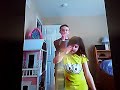 Brother catches sister dancing