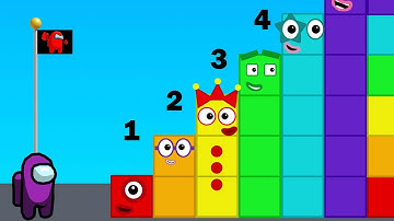 Amoung Us PURPLE Jump and Count Numberblocks Step Squad