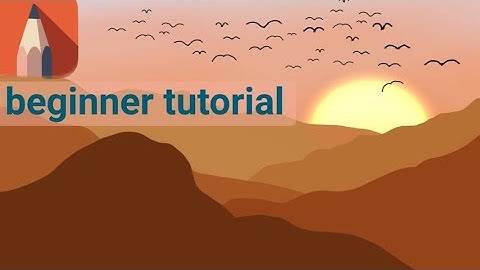 how to draw a mountain sunset /beginner tutorial using autodesk sketchbook /step by step
