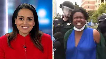 Lefties losing it: Rita Panahi reacts to ‘crazy’ professor dragged away by police