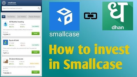 how to invest in Smallcase through Dhan ll Smallcase