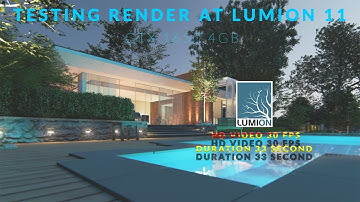 GTX 1650 4 GB RENDER TESTING AT LUMION 11 | FULL HD VIDEO