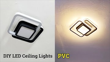 DIY LED Ceiling Lights | How to Make Modern Decorative Lamps from PVC