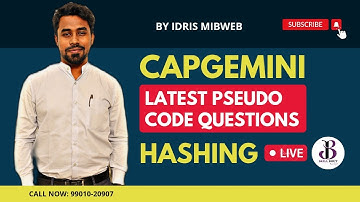 Capgemini | Latest Pseudo Code Questions | Hashing ,open hashing, close hashing | by Idris Mibweb