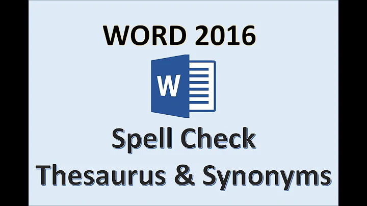 Word 2016 - Spelling Thesaurus & Synonyms - How to Spell & Grammar Check and Use Synonym Finder - MS