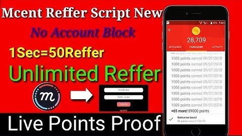 #No Root Mcent Browser Unlimited Trick { Refer Script } Mcent Browser New Trick 2018 !!