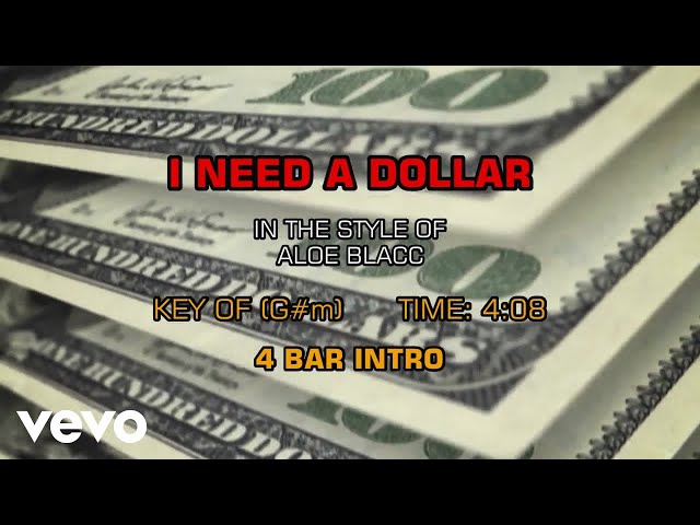 Aloe Blacc - I Need A Dollar (Karaoke) class=