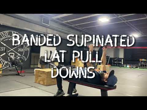 Banded supinated lat pull downs