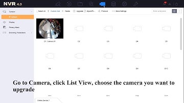 How to upgrade IPC on NVR