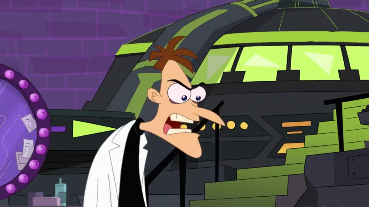 Doofenshmirtz - planty the potted plant - Phineas and Ferb: being agent for  2 minutes straight