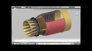 AutoCAD model of a Jet Engine After Burnner