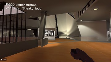 FMOD dynamic music demonstration - stealth FPS game
