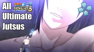 All Ultimate Jutsus - Naruto Shippuden: Ultimate Ninja Heroes 3