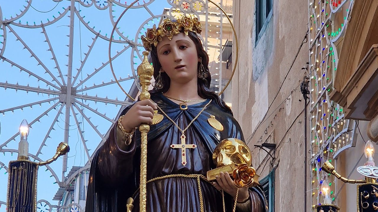 (PALERMO) - PROCESSIONE DI SANTA ROSALIA AI 4 CORONATI AL CAPO (4K) 07/09/2025
