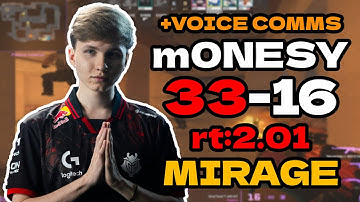 🔥m0NESY (33-16) rt:2.01 SoloQ +VOICE COMMS l EU FACEIT RANKED (mirage) | #cs2 #pov