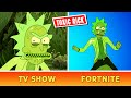 Comparing FORTNITE Toxic Rick Dance vs TV Show Toxic Rick