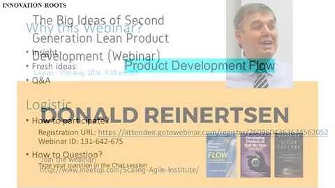 [Scaling Agile Institute] Webinar with Donald Reinertsen on Product Development Flow