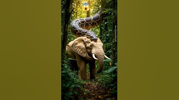 Giant Snake Attacks Baby Elephant 😱 | Unbelievable Jungle Scene | AI Wildlife Video