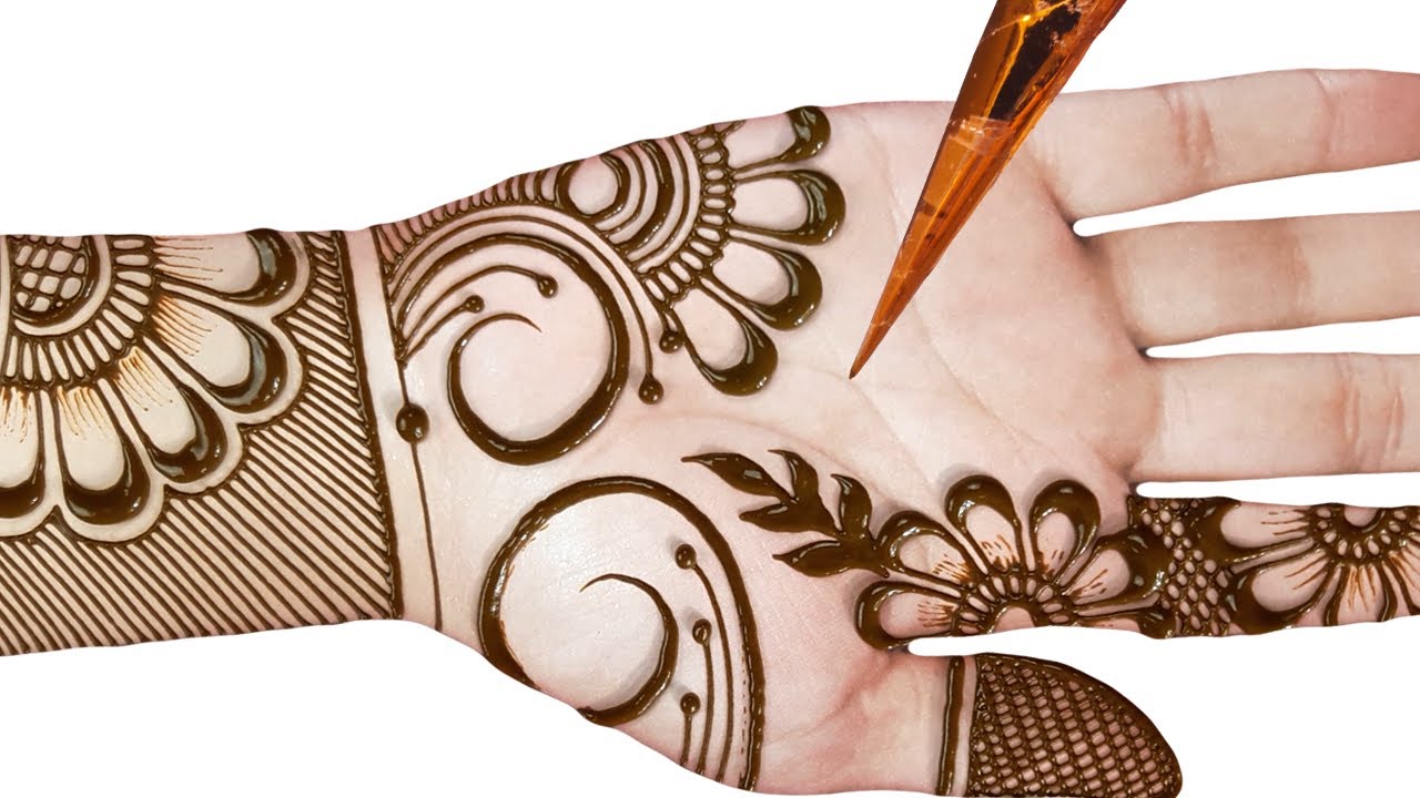 Easy Simple Mehndi Design for Front Hand - Latest stylish Arabic ...