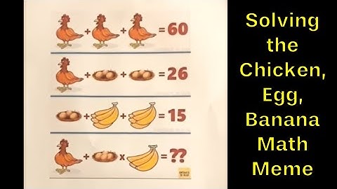 Solving the Chicken, Egg, Banana Math Meme 🐓🥚🍌