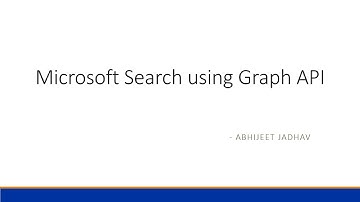 Microsoft Search using Graph API