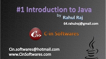 #1 Introduction to java