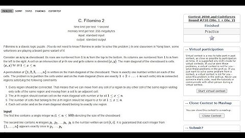 Codeforces Problem 1517C (Fillomino 2)