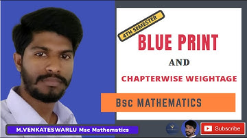 4TH SEM BSC MATHEMATICS BLUEPRINT AND CHAPTER WISE WEIGHTAGE/venky study circle/degree 4th sem maths