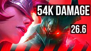 RIVEN vs MORDEKAISER (TOP) | 54K damage | NA Grandmaster | 26.6