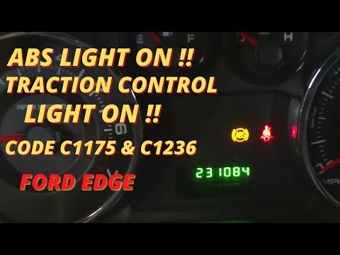 Ford Edge: ABS Light and Traction Control Light Stay On, Code C1175 & C1236 Diagnosis and Repair!