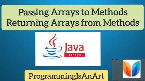 Passing Arrays to Methods| Returning Arrays from Methods #javaforbeginners #array