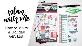 How To Make A Holiday Gift List Tracker
