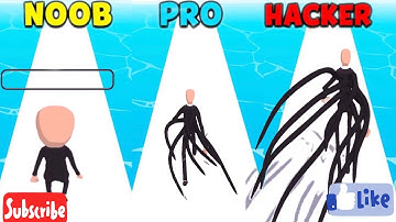 NOOB vs PRO vs HACKER - Slender Run! #slenderun #mrgames #noobprohacker
