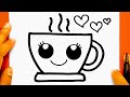 HOW TO DRAW A CUTE DRINK, DRAW CUTE THINGS