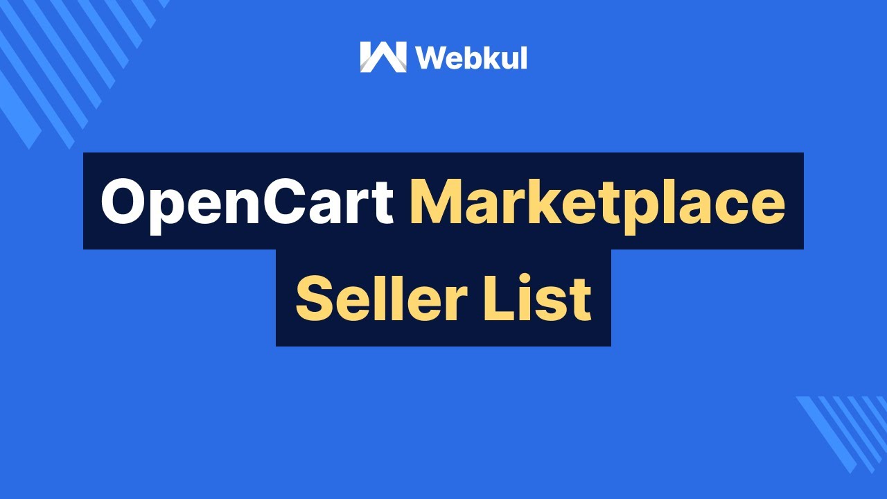 Opencart Marketplace Seller List