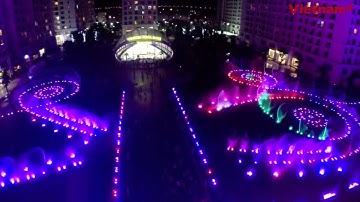 Nhạc nước tại Vincom MegaMall Times City FLYCAM 098952490