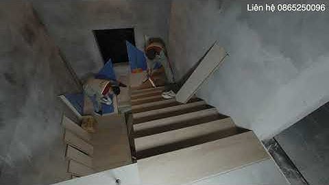 Thi công mặt bậc cầu thang SPC tại Lập Thạch - Vĩnh Phúc | Sàn gỗ SPC | AMYGRES SPC