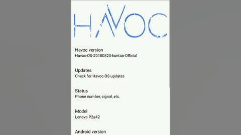 Havoc os for lenovo p2.fully customization ROM.