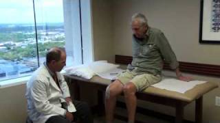 Patient 2 weeks after partial knee replacement