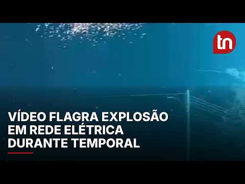 Vídeo flagra explosão em rede elétrica e ventos extremos durante temporal em Paranavaí (PR)