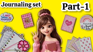 7-Ideas💡😱on How to make BIGGEST JOURNAL KIT (Part-1) for beginners + Templates | DIY Journaling Set 